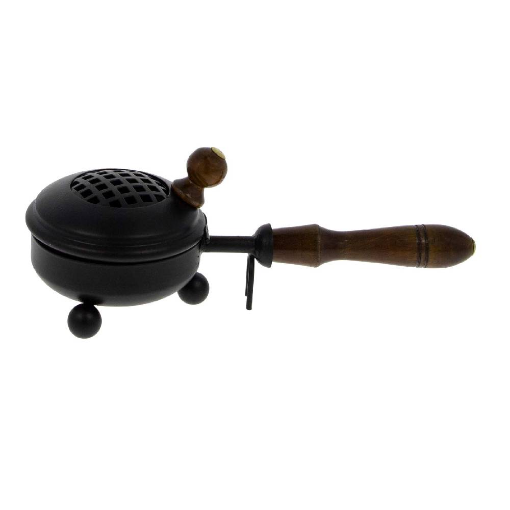 Kunst Und Magie Räucherpfanne Aus Metall In Schwarz Räuchergefäß Weihrauch-Aromatherapie-Brenner