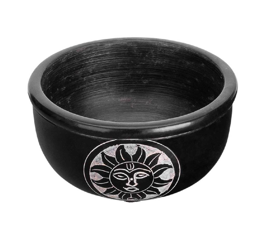 Kunst Und Magie Räucherschale Räuchergefäß Räucherstövchen Mit Sieb Sonne Speckstein 10cm Räucherlampe Weihrauchbrenner