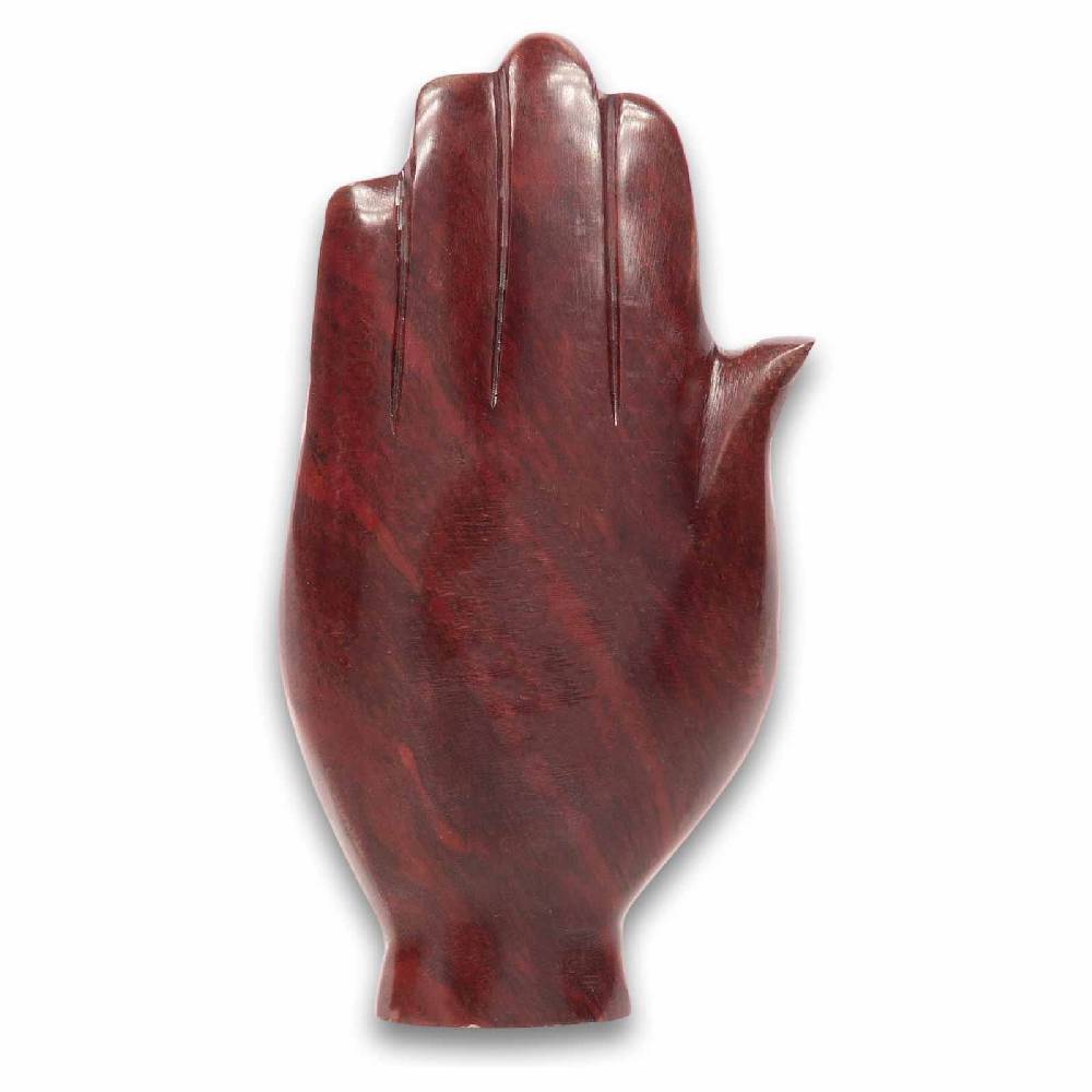 Kunst Und Magie Räucherstäbchenhalter Raücherschale Hamsa Hand Der Fatima Briefbeschwerer Speckstein Deko Ca.16cm Bordeaux