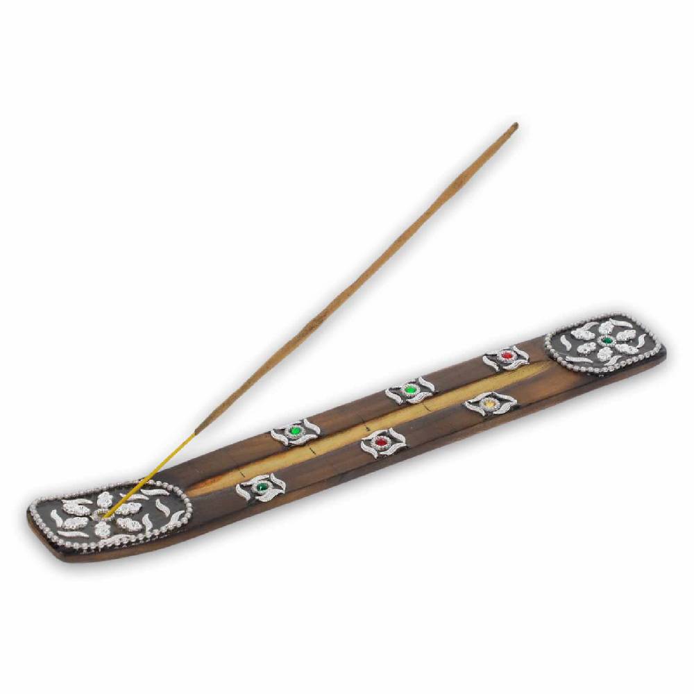 Kunst Und Magie Räucherstäbchenhalter Räucherschiffchen Mit Typisch Indischer Verzierung