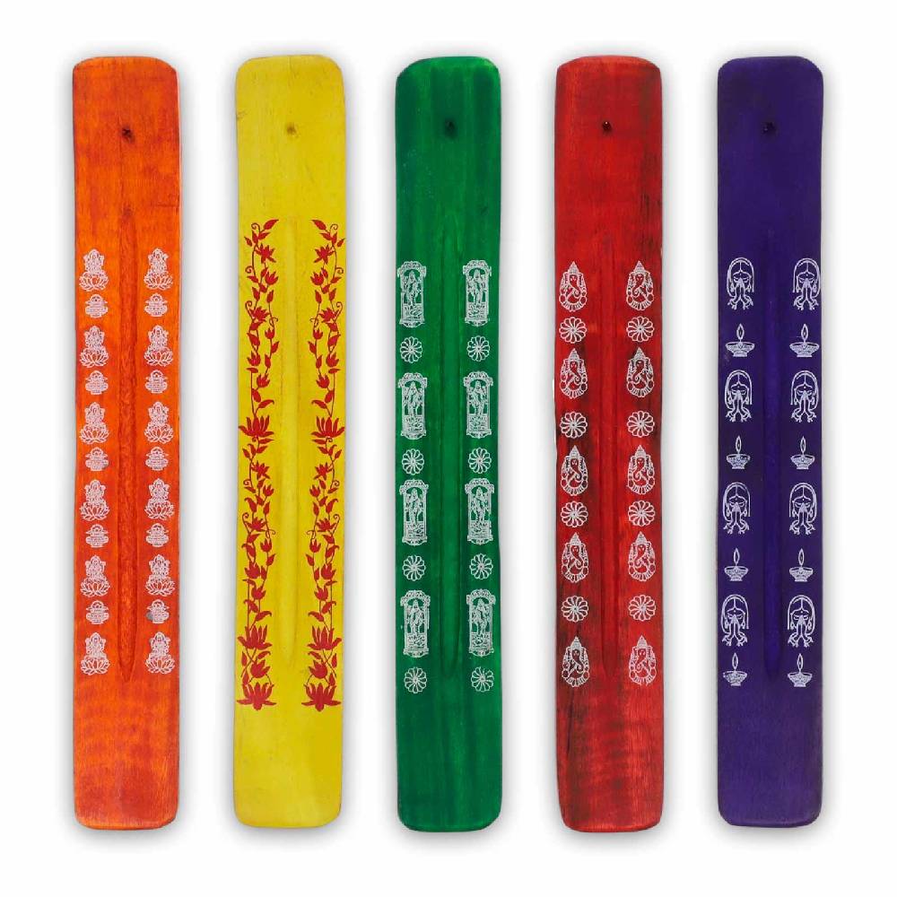 Kunst Und Magie Räucherstäbchenhalter Räucherschiffchenaus Holz Bunt Bemalt