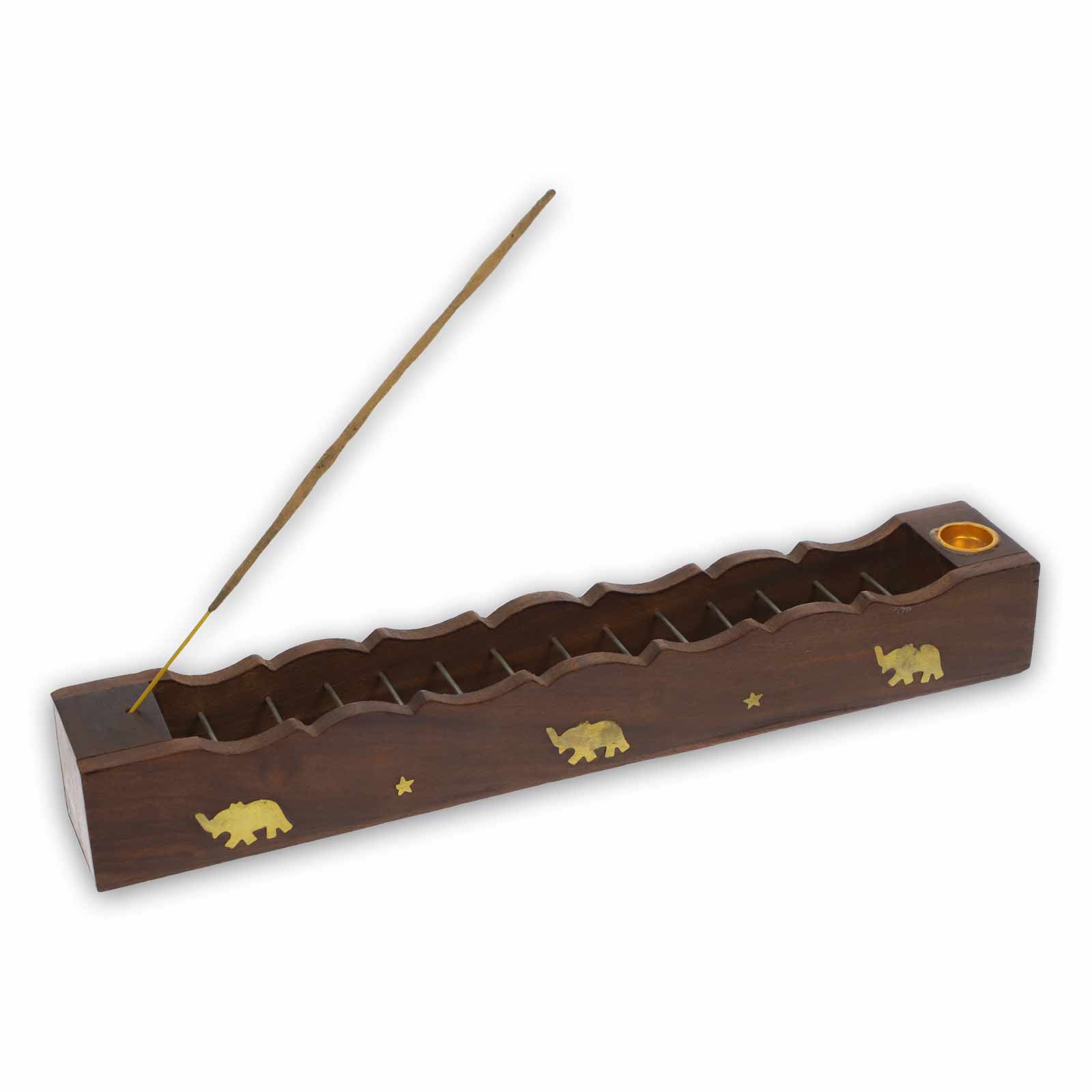 Kunst Und Magie Räucherstäbchenhalter Tief Box Holz Elefanten