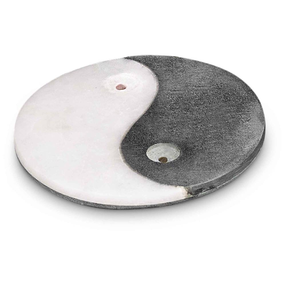 Kunst Und Magie Räucherstäbchenhalter Ying Yang Halter Für Räucherstäbchen Und Kegel Aus Speckstein 10cm