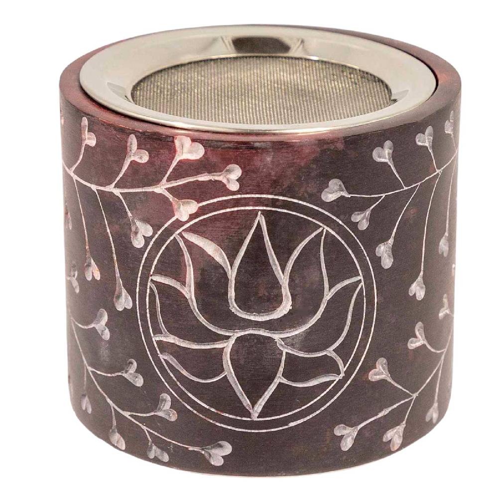 Kunst Und Magie Räucherstövchen Mit Sieb Räucherschale Duftlampe Schale Räuchergefäß 10cm Schwarz