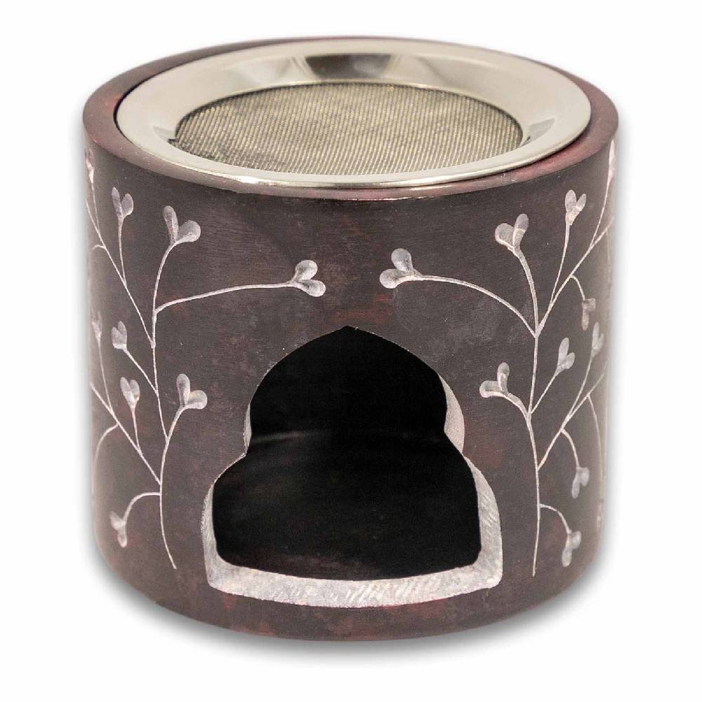 Kunst Und Magie Räucherstövchen Mit Sieb Räucherschale Duftlampe Schale Räuchergefäß 10cm Schwarz