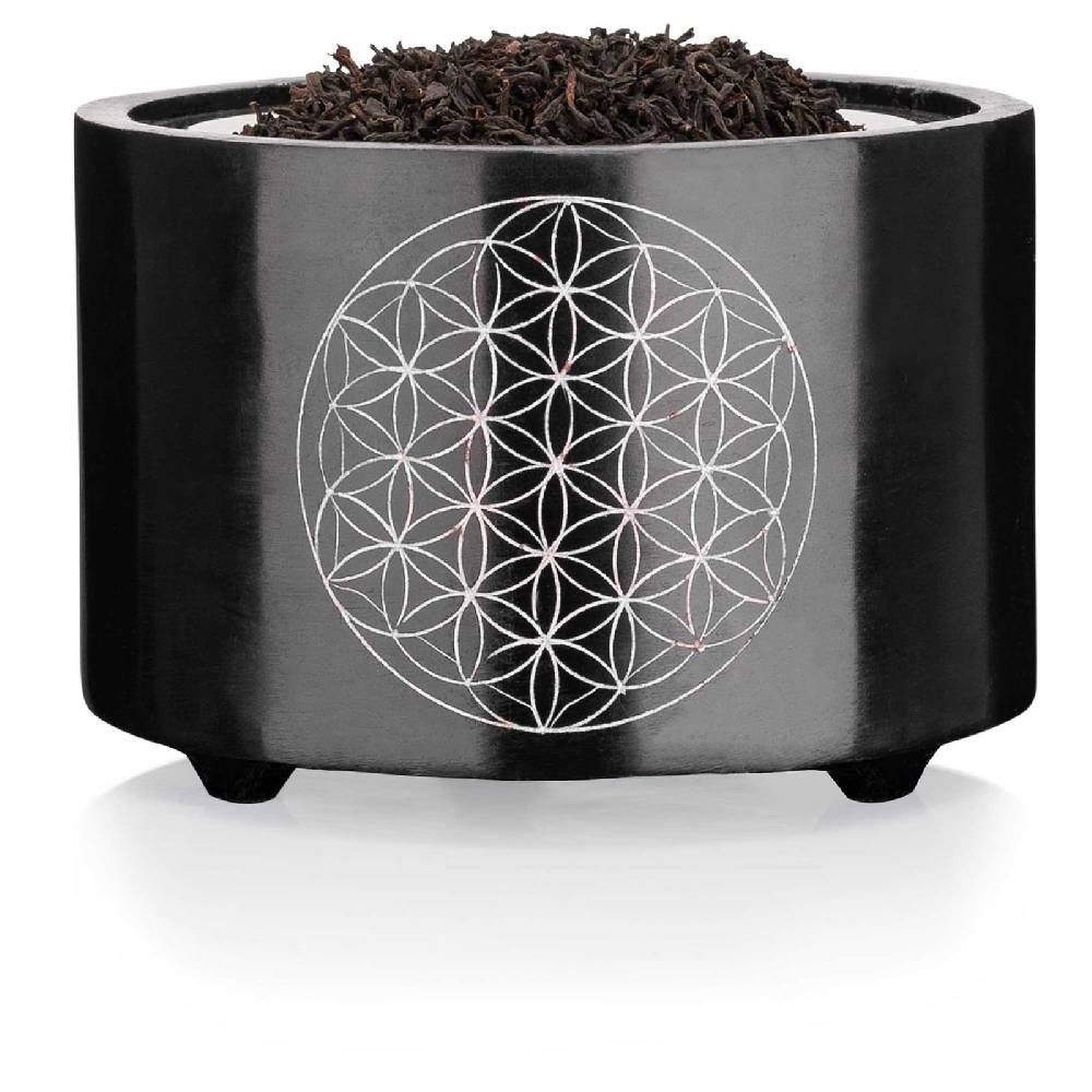 Kunst Und Magie Räucherstövchen mit Sieb Räucherschale Räuchergefäß Speckstein 10cm Räucherlampe Weihrauchbrenner