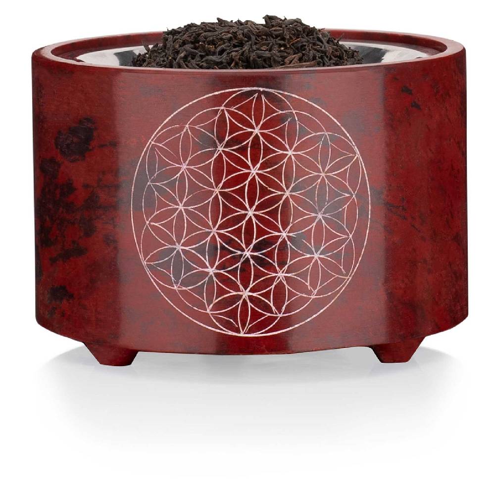 Kunst Und Magie Räucherstövchen mit Sieb Räucherschale Räuchergefäß Speckstein 10cm Räucherlampe Weihrauchbrenner