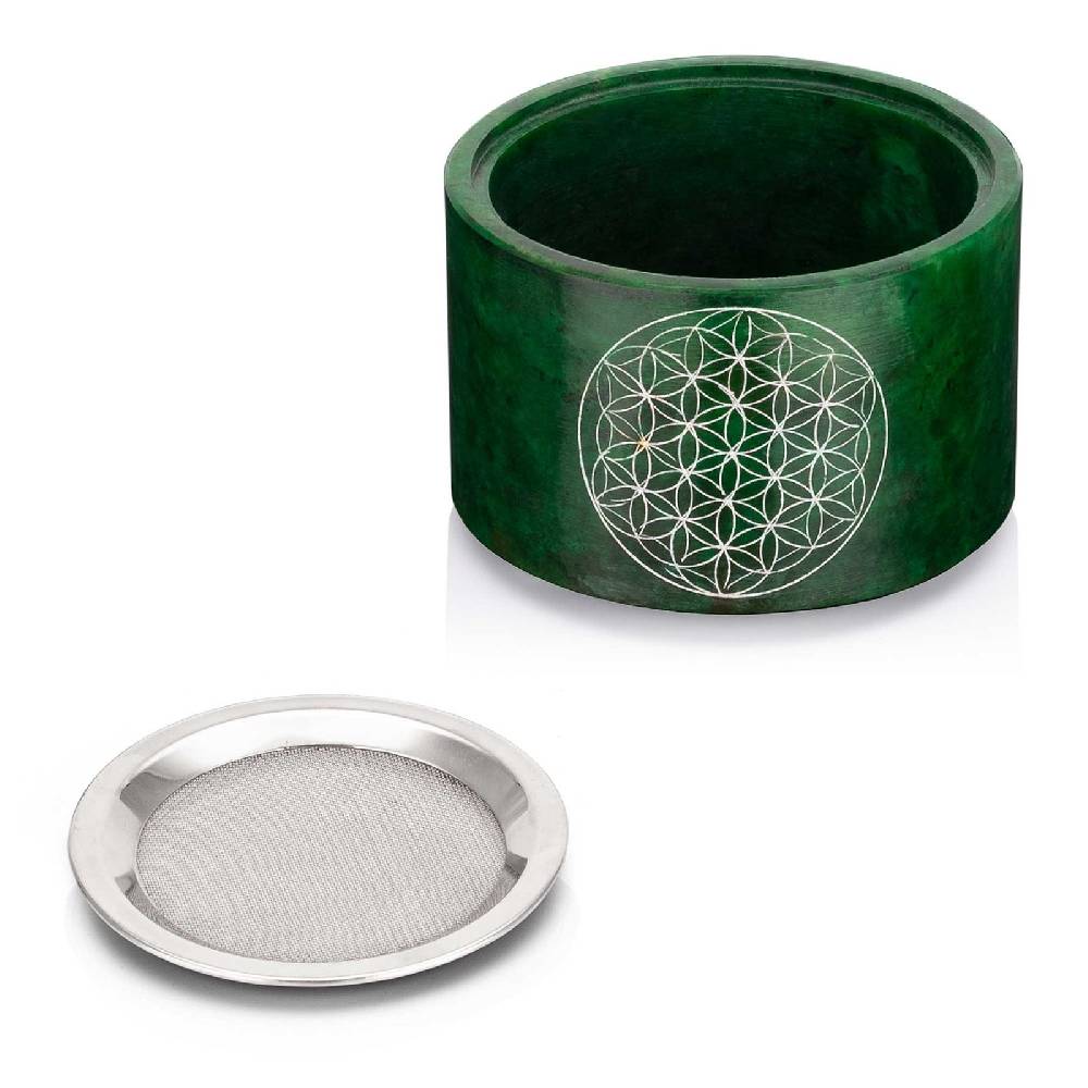 Kunst Und Magie Räucherstövchen Mit Sieb Räucherschale Räuchergefäß Speckstein 10cm Räucherlampe Weihrauchbrenner