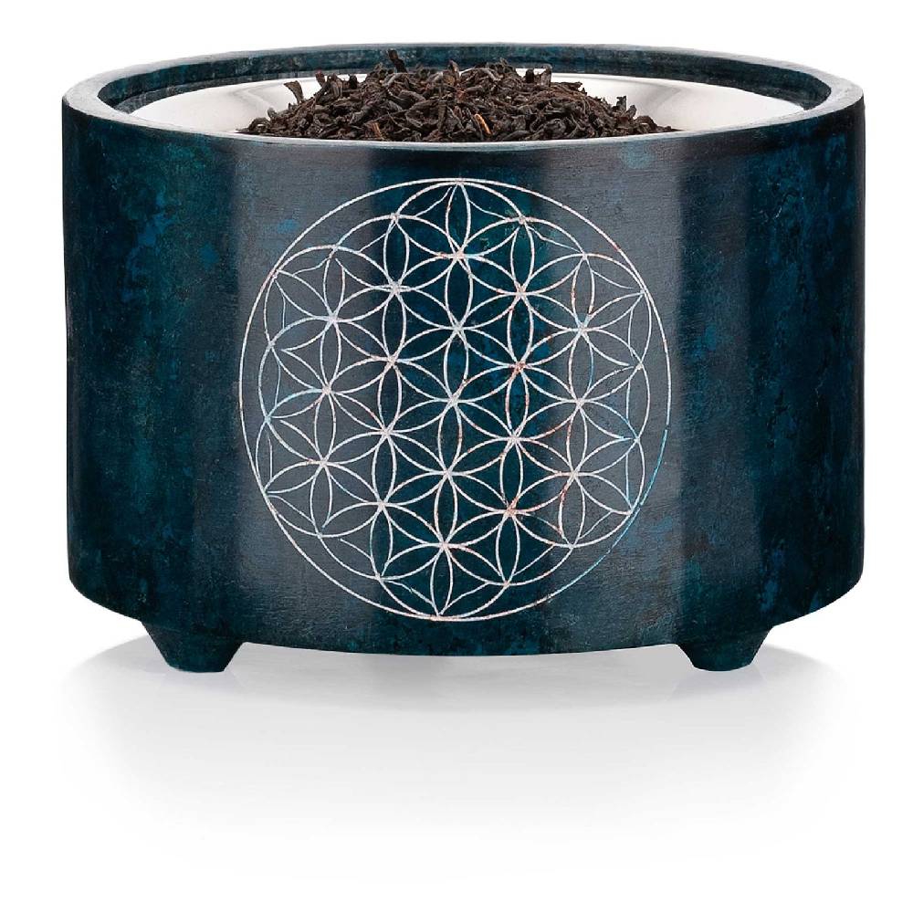 Kunst Und Magie Räucherstövchen mit Sieb Räucherschale Räuchergefäß Speckstein 10cm Räucherlampe Weihrauchbrenner