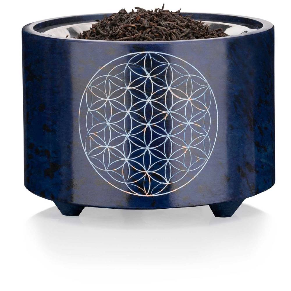 Kunst Und Magie Räucherstövchen mit Sieb Räucherschale Räuchergefäß Speckstein 10cm Räucherlampe Weihrauchbrenner