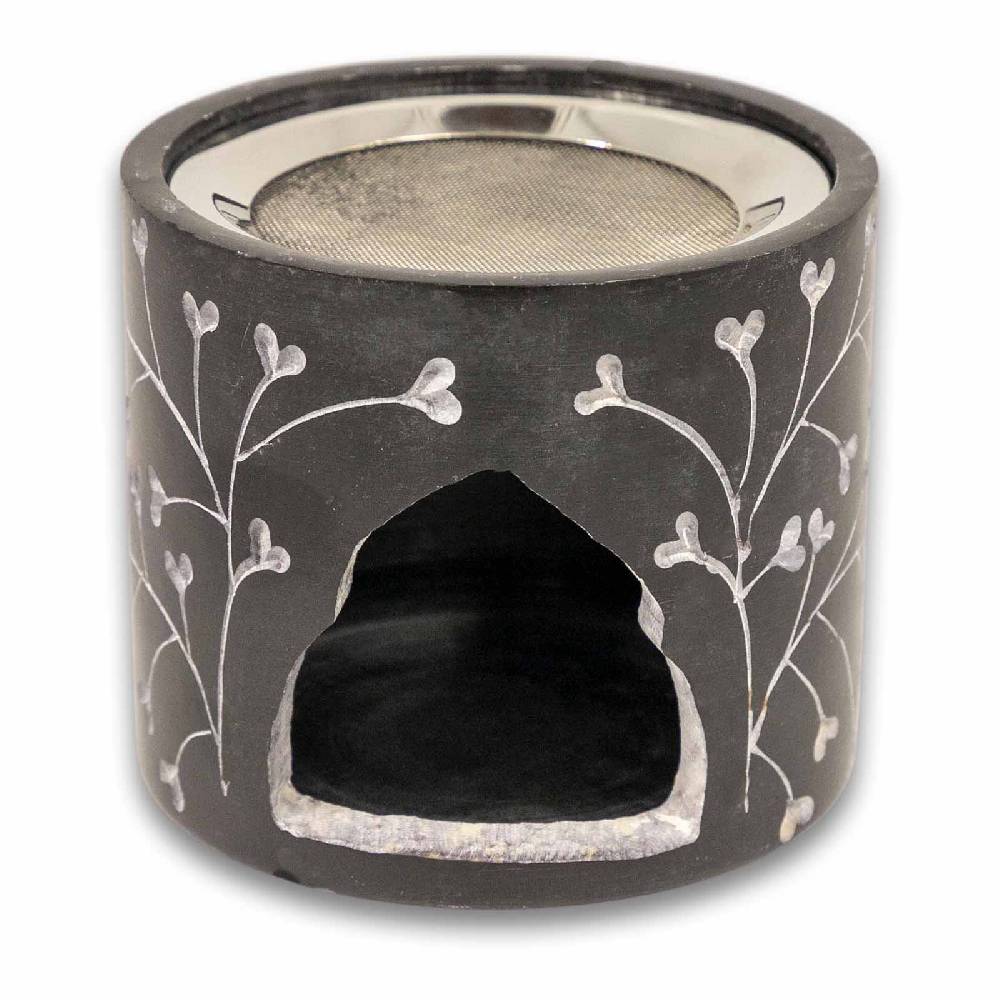 Kunst Und Magie Räucherstövchen Räuchergefäß Mit Sieb Aus Speckstein 10cm