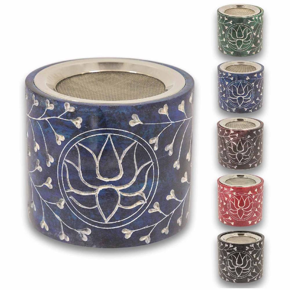 Kunst Und Magie Räucherstövchen Räuchergefäß Mit Sieb Aus Speckstein 10cm