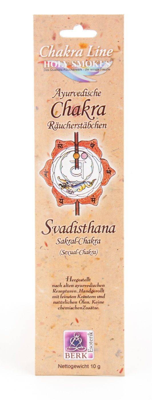 Kunst Und Magie Sakral-Chakra (Svadisthana) Räucherstäbchen - Holy Smokes Chakra Line Duftstäbchen