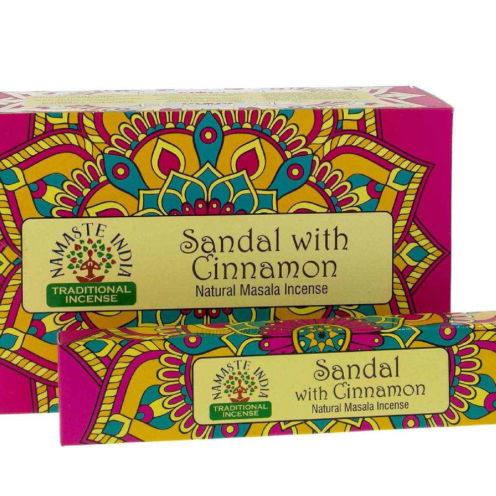 Kunst Und Magie Sandelholz Mit Zimt Räucherstäbchen Namaste India Sandalo With Cinnamon 12er Großpackung
