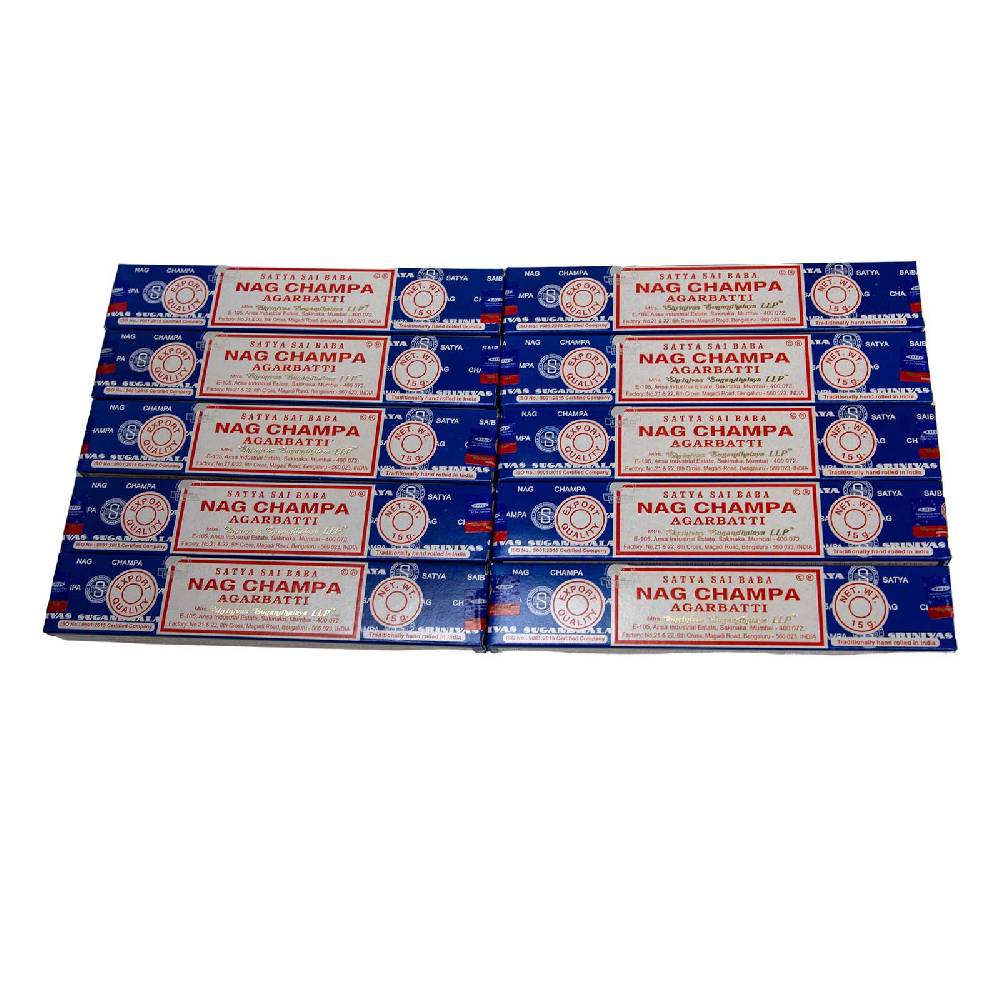 Kunst Und Magie Satya Sai Baba Nag Champa Räucherstäbchen 10er Großpackung 10x