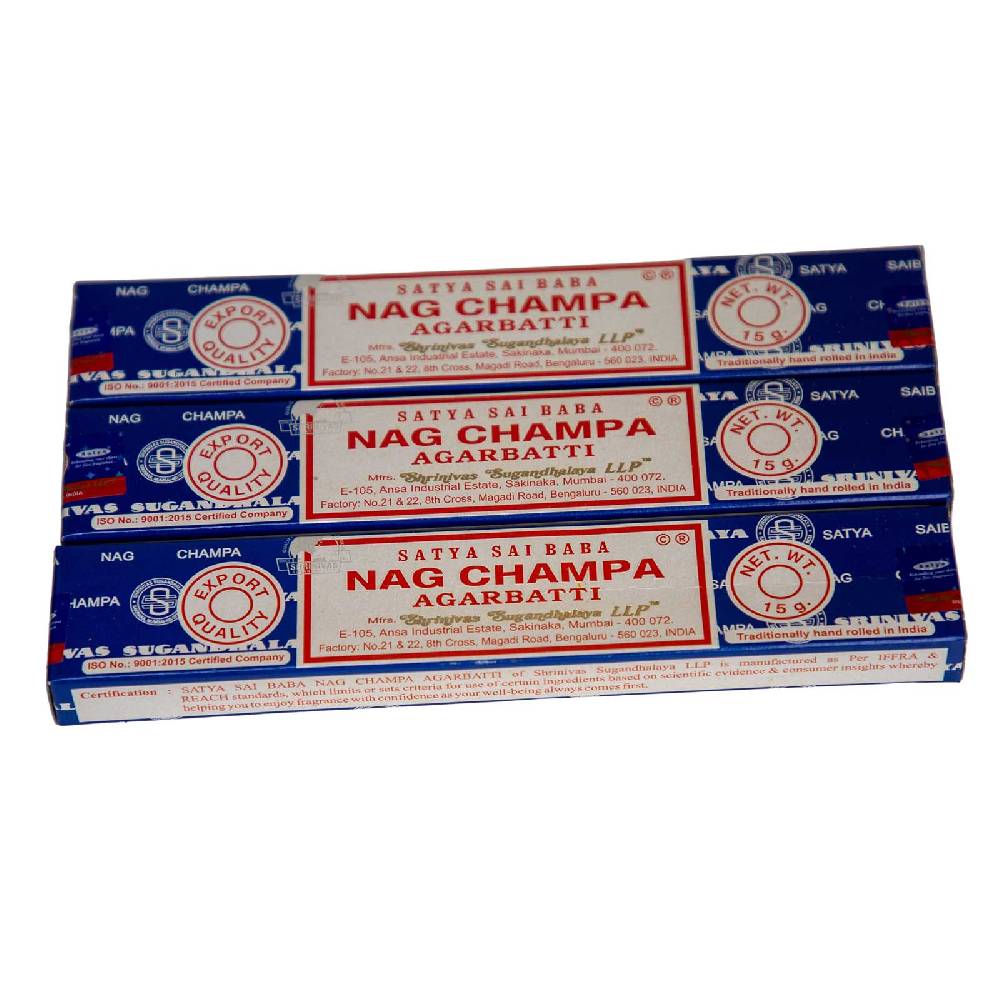 Kunst Und Magie Satya Sai Baba Nag Champa Räucherstäbchen 10er Großpackung 10x