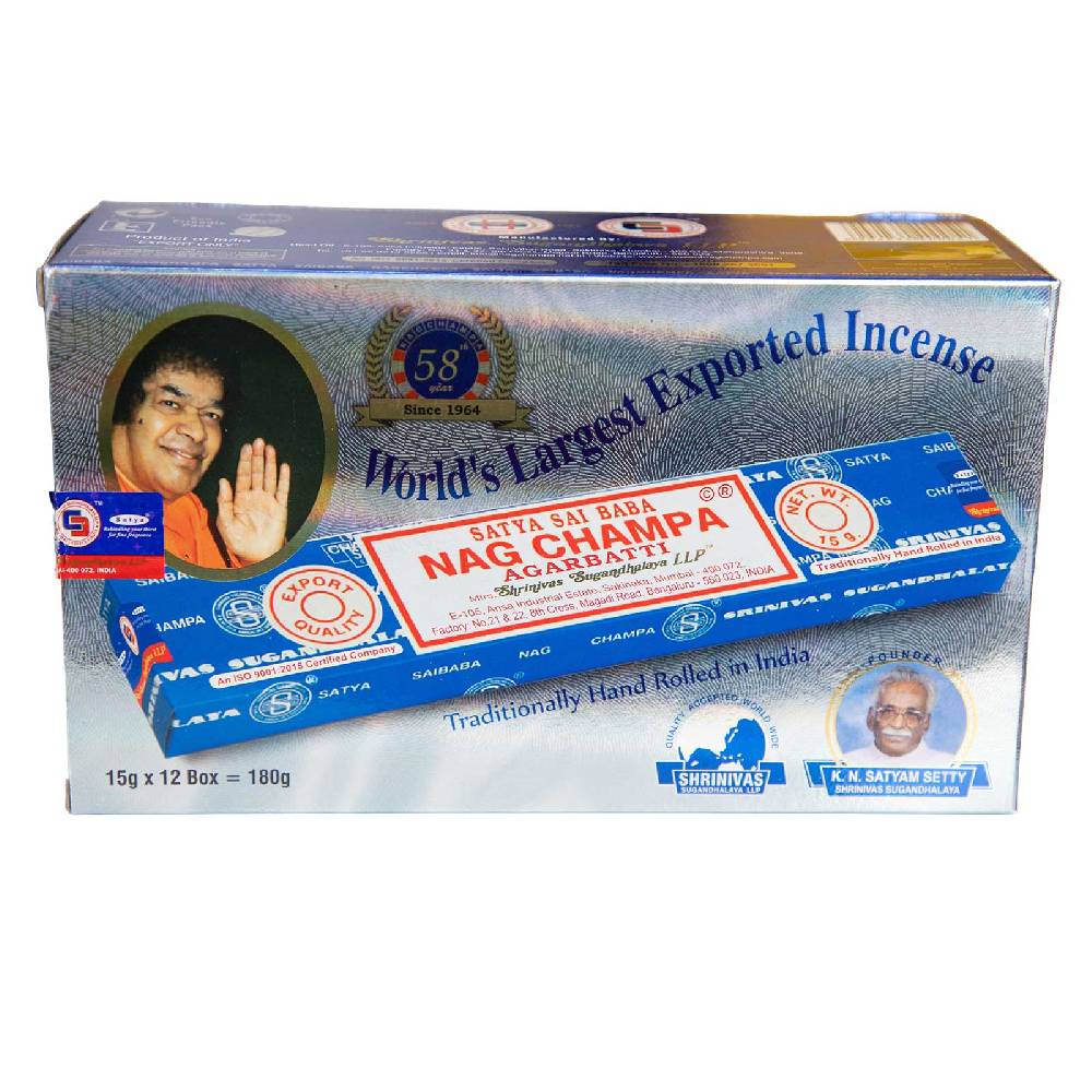 Kunst Und Magie Satya Sai Baba Nag Champa Räucherstäbchen 10er Großpackung 10x