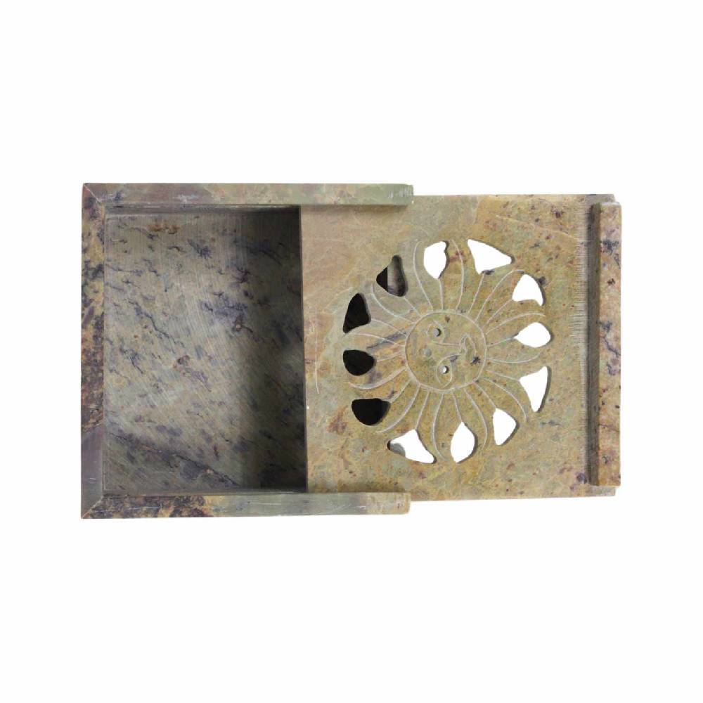 Kunst Und Magie Schatulle Dose Aufbewahrungsbox Für Räucherkegel Räucherstäbchenhalter Speckstein Box