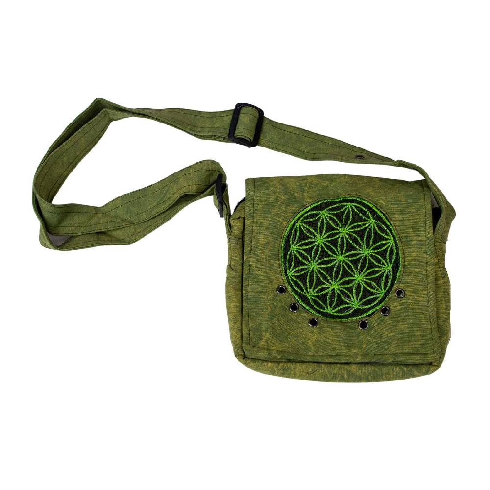 Kunst Und Magie Schultertasche Hippie Umhängetasche Handtasche Goa Tasche Mit Schulterriemen Damen Herren Lebensblume