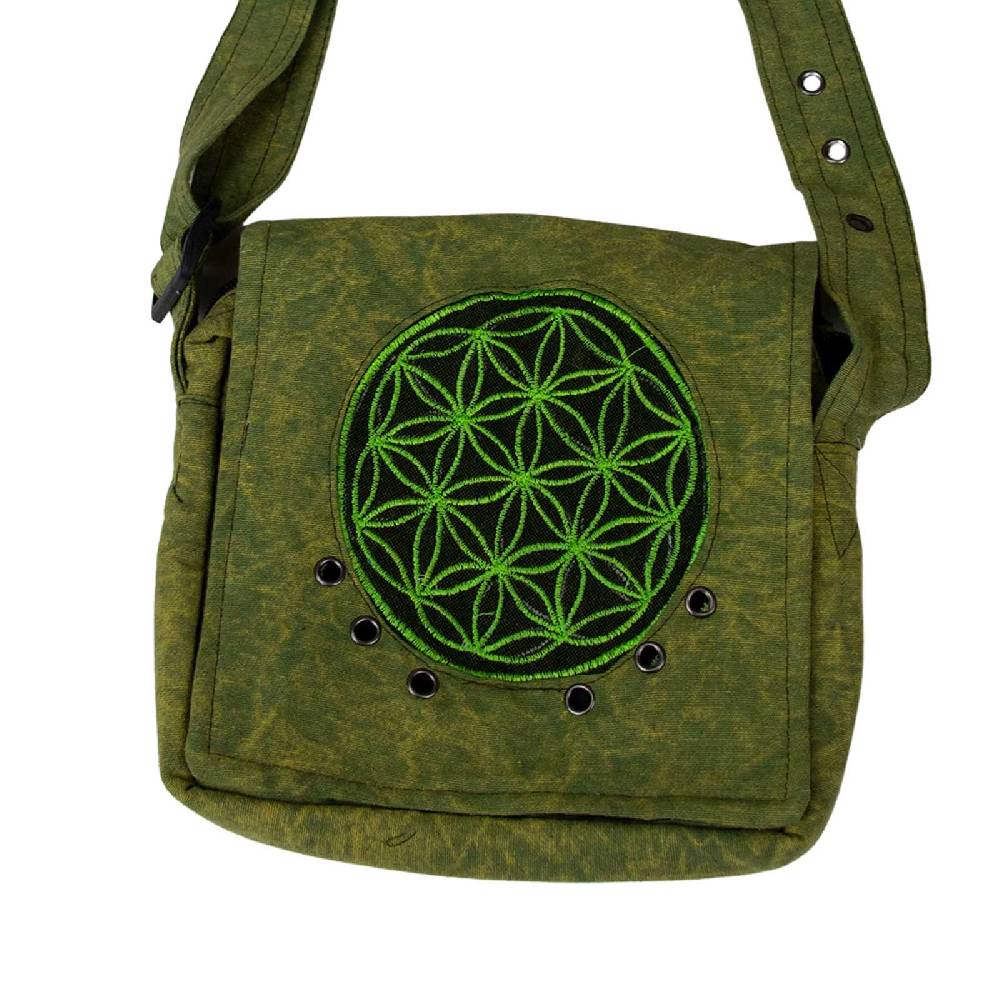 Kunst Und Magie Schultertasche Hippie Umhängetasche Handtasche Goa Tasche Mit Schulterriemen Damen Herren Lebensblume