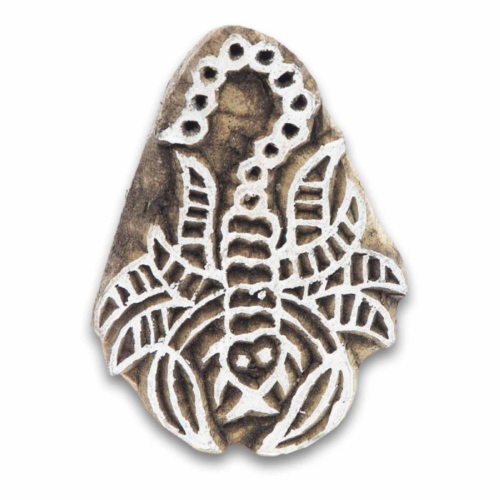 Kunst Und Magie Skorpion Holzstempel Textilstempel Mehndi Block Stempel Henna Tattoo Blockprint Indien ca 7cm
