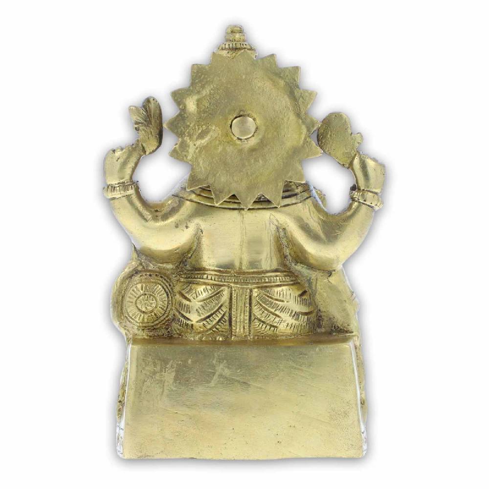 Kunst Und Magie Skulptur Hindu Gott Ganesha Messing Elefantengott Figur 14cm