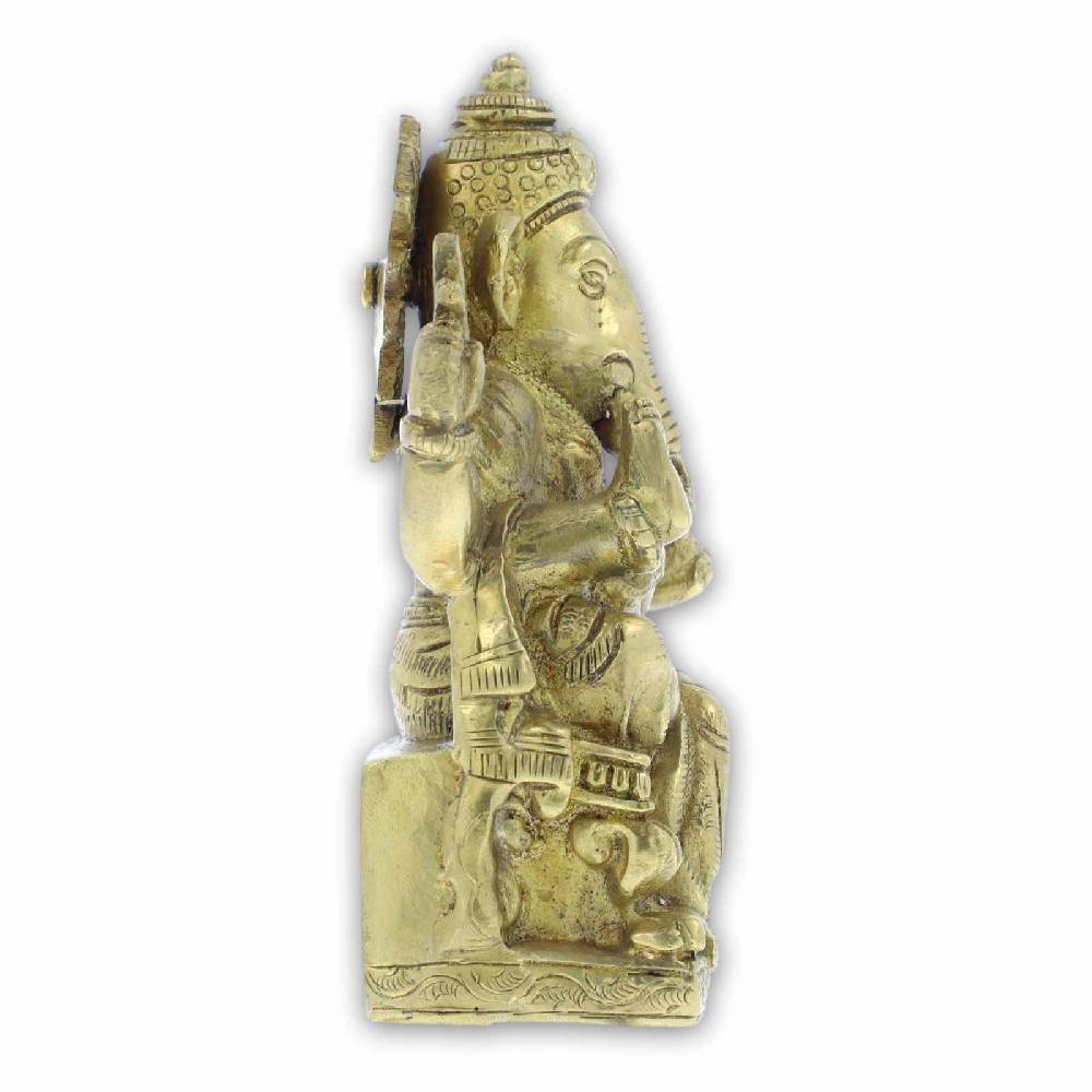 Kunst Und Magie Skulptur Hindu Gott Ganesha Messing Elefantengott Figur 14cm