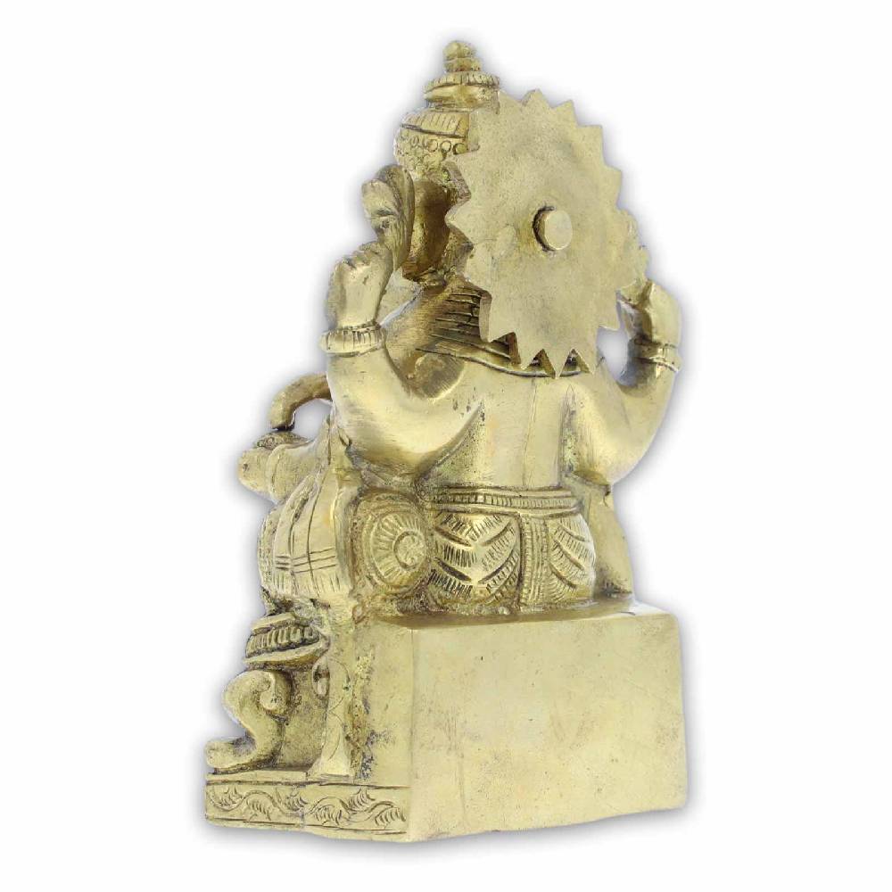 Kunst Und Magie Skulptur Hindu Gott Ganesha Messing Elefantengott Figur 14cm