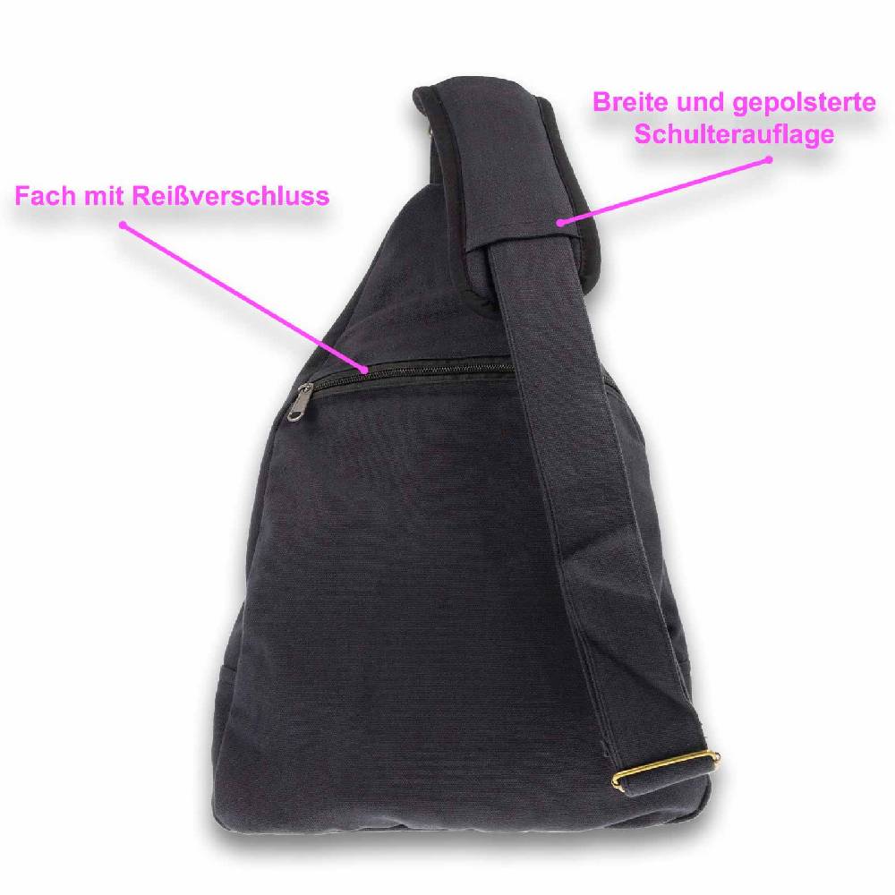 Kunst Und Magie Sling Bag Hippie Goa Bodybag Schultertasche OM Symbol Crossbody Messenger Rucksack L