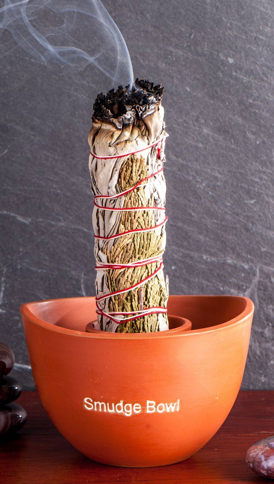 Kunst Und Magie Smudge Bowl Räucherschale für Kräuterbündel Ton