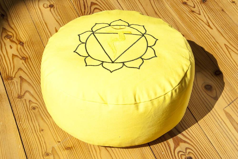 Kunst Und Magie Solarplexuschakra Meditationskissen Mit Buchweizen Gefüllt 36 X 15 Cm Yoga Berk Balance Chakra