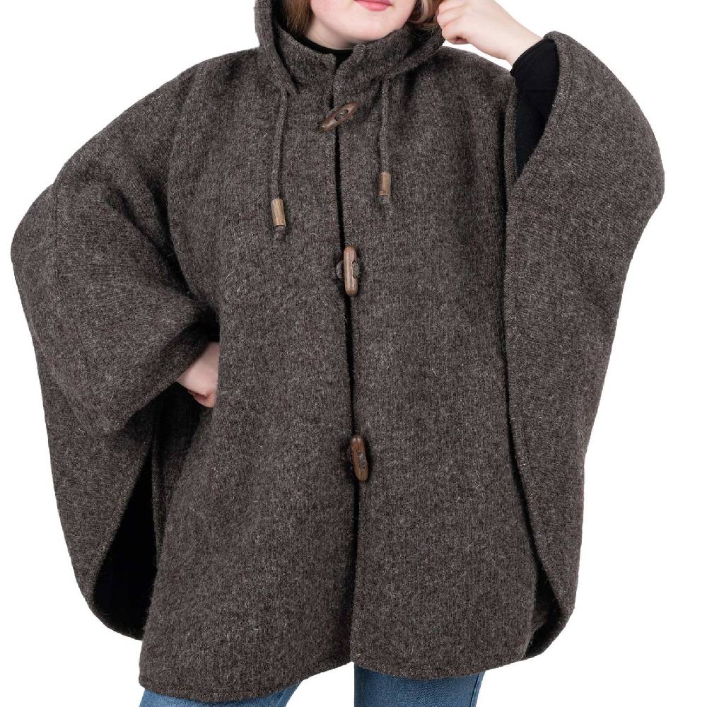 Kunst Und Magie Strick Poncho Mit Kapuze Umhang Cape Strickjacke Wolle Jacke Mit Kapuze Winter Mantel