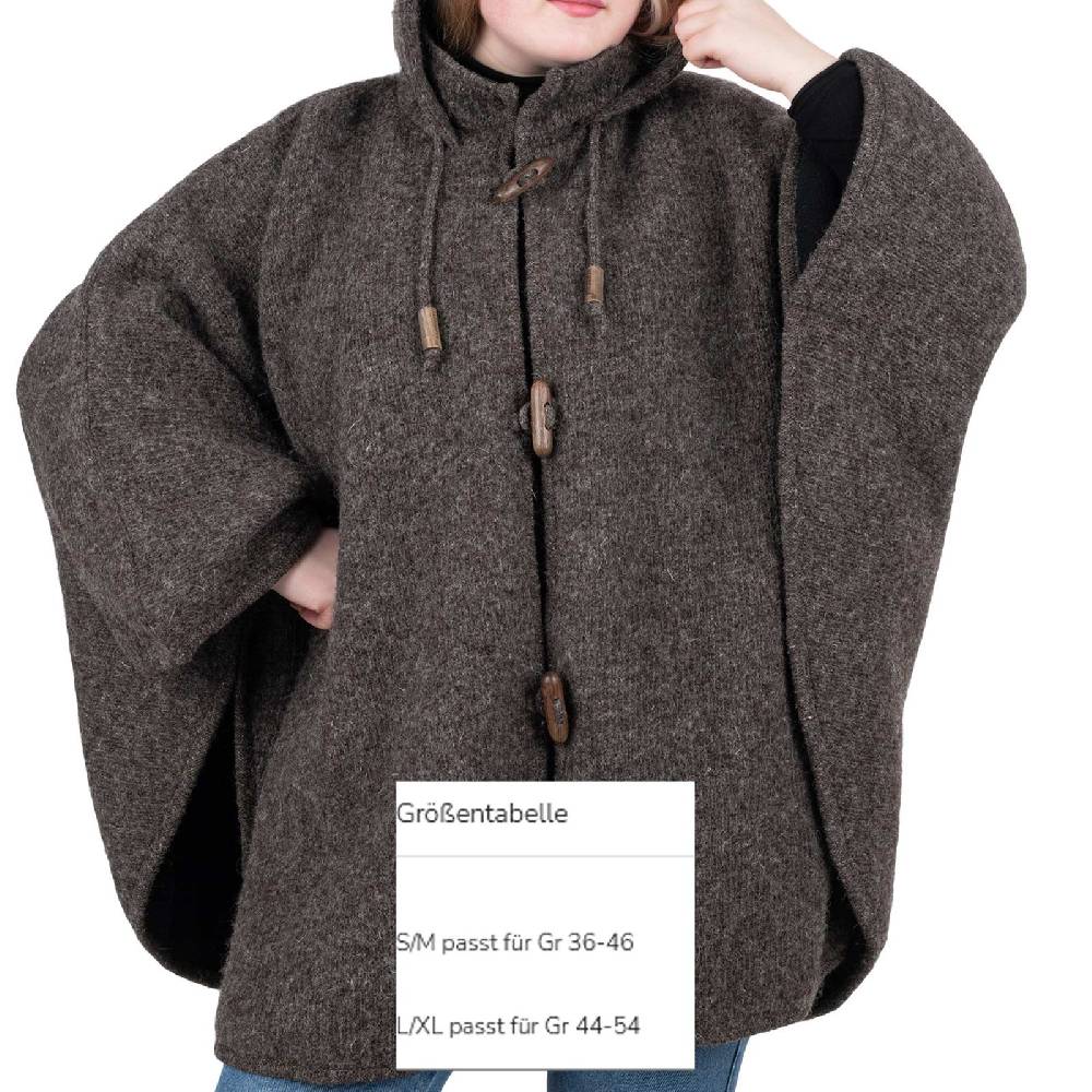 Kunst Und Magie Strick Poncho Mit Kapuze Umhang Cape Strickjacke Wolle Jacke Mit Kapuze Winter Mantel