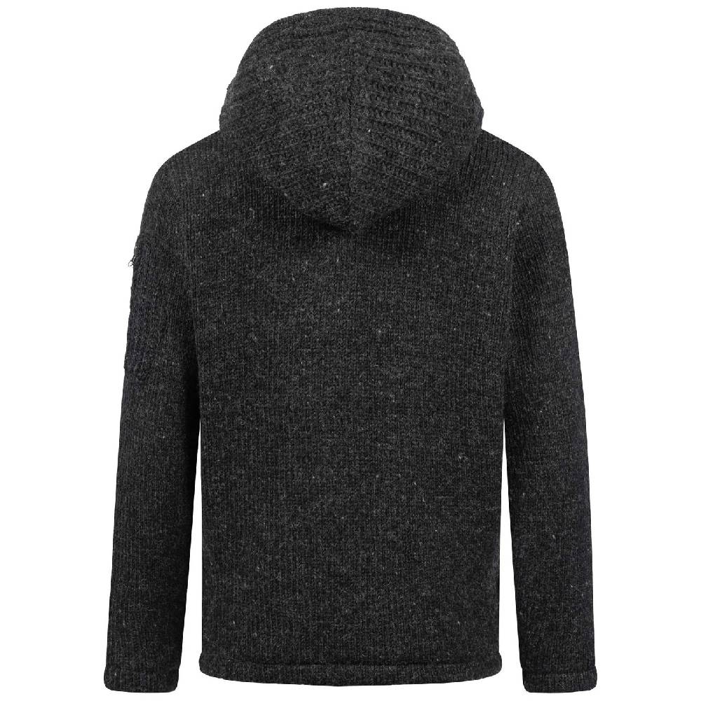 Kunst Und Magie Strickjacke Schurwolle Klassich Nordisch Wolle Jacke Mit Kapuze Kragen Futter Unisex