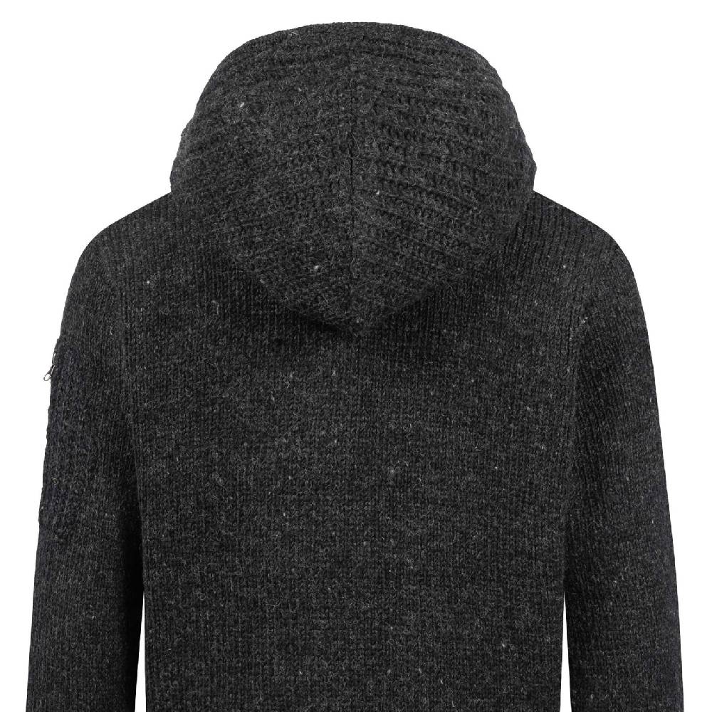 Kunst Und Magie Strickjacke Schurwolle Klassich Nordisch Wolle Jacke Mit Kapuze Kragen Futter Unisex