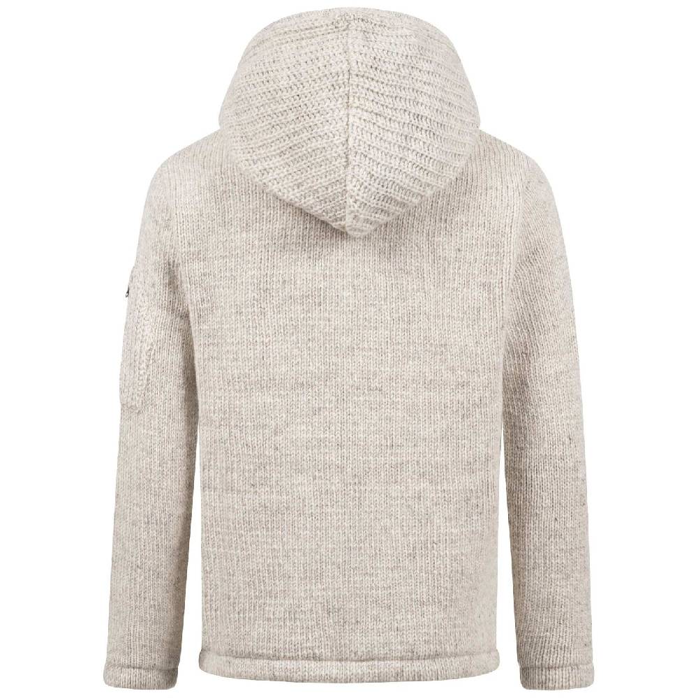 Kunst Und Magie Strickjacke Schurwolle Klassich Nordisch Wolle Jacke Mit Kapuze Kragen Futter Unisex