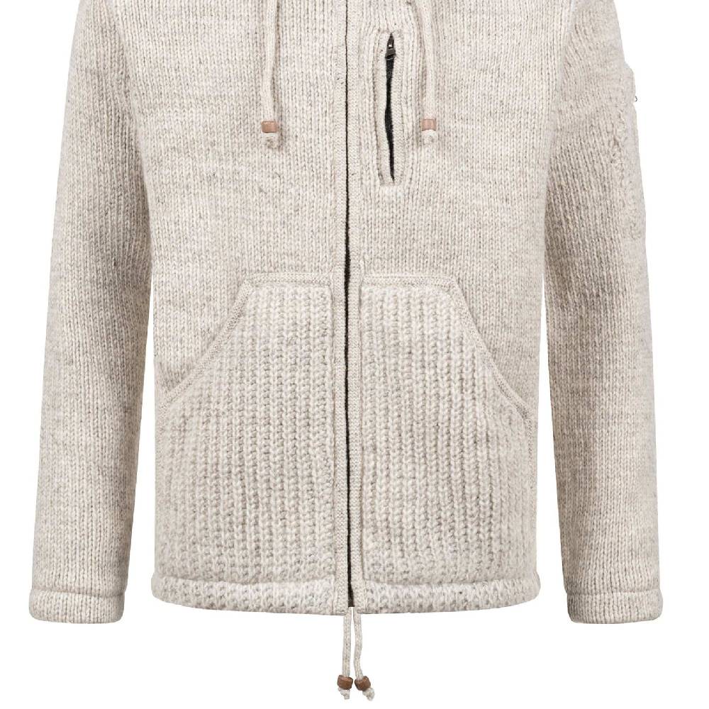 Kunst Und Magie Strickjacke Schurwolle Klassich Nordisch Wolle Jacke Mit Kapuze Kragen Futter Unisex