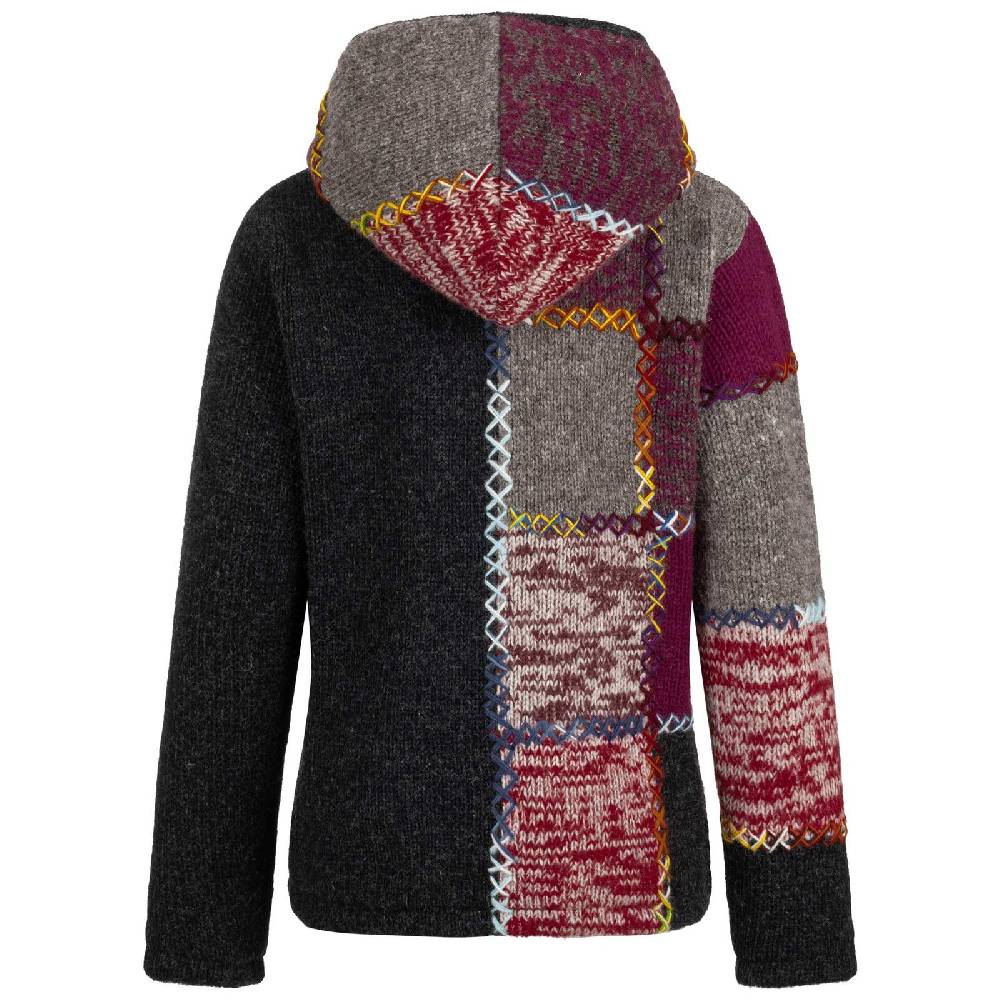 Kunst Und Magie Strickjacke Schurwolle Klassich Nordisch Wolle Jacke Winterjacke Mit Hochkragen Kapuze Ying Yang