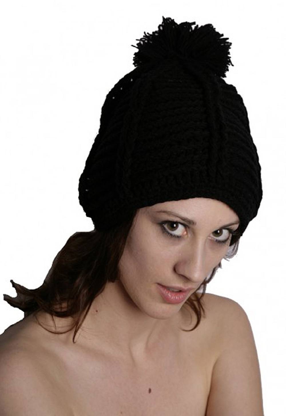 Kunst Und Magie Strickmütze Aus Wolle Mit Fleecefutter In Schwarz