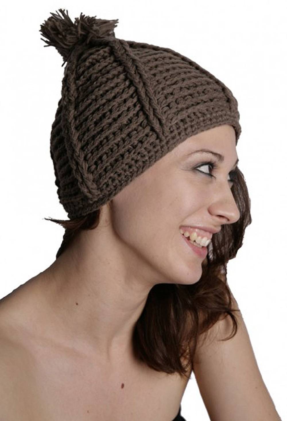 Kunst Und Magie Strickmütze Aus Wolle Mit Fleecefutter - Schlammfarben