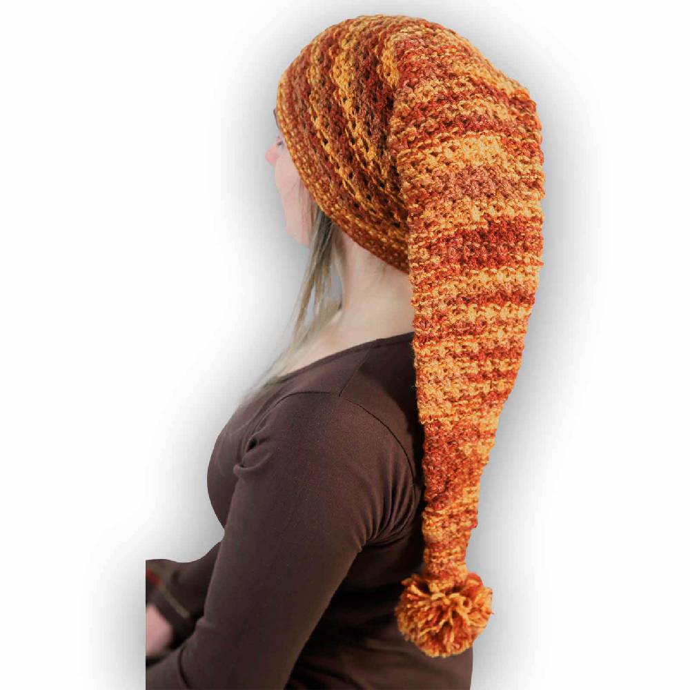 Kunst Und Magie Strickmütze Lange Zipfelmütze Bommelmütze Mütze Aus Wolle Wollmütze Bunt