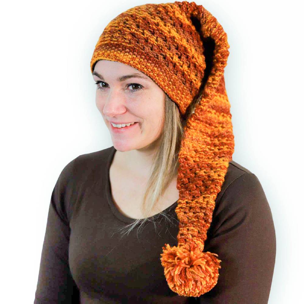 Kunst Und Magie Strickmütze lange Zipfelmütze Bommelmütze Mütze aus Wolle Wollmütze Bunt