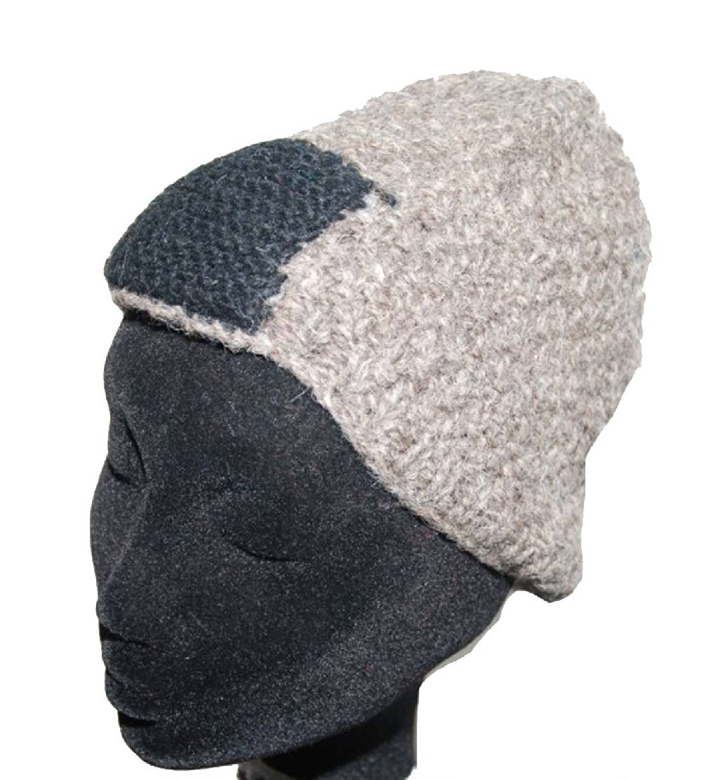 Kunst Und Magie Strickmütze Mütze aus Wolle - Fleecefutter Beanie XS Beige