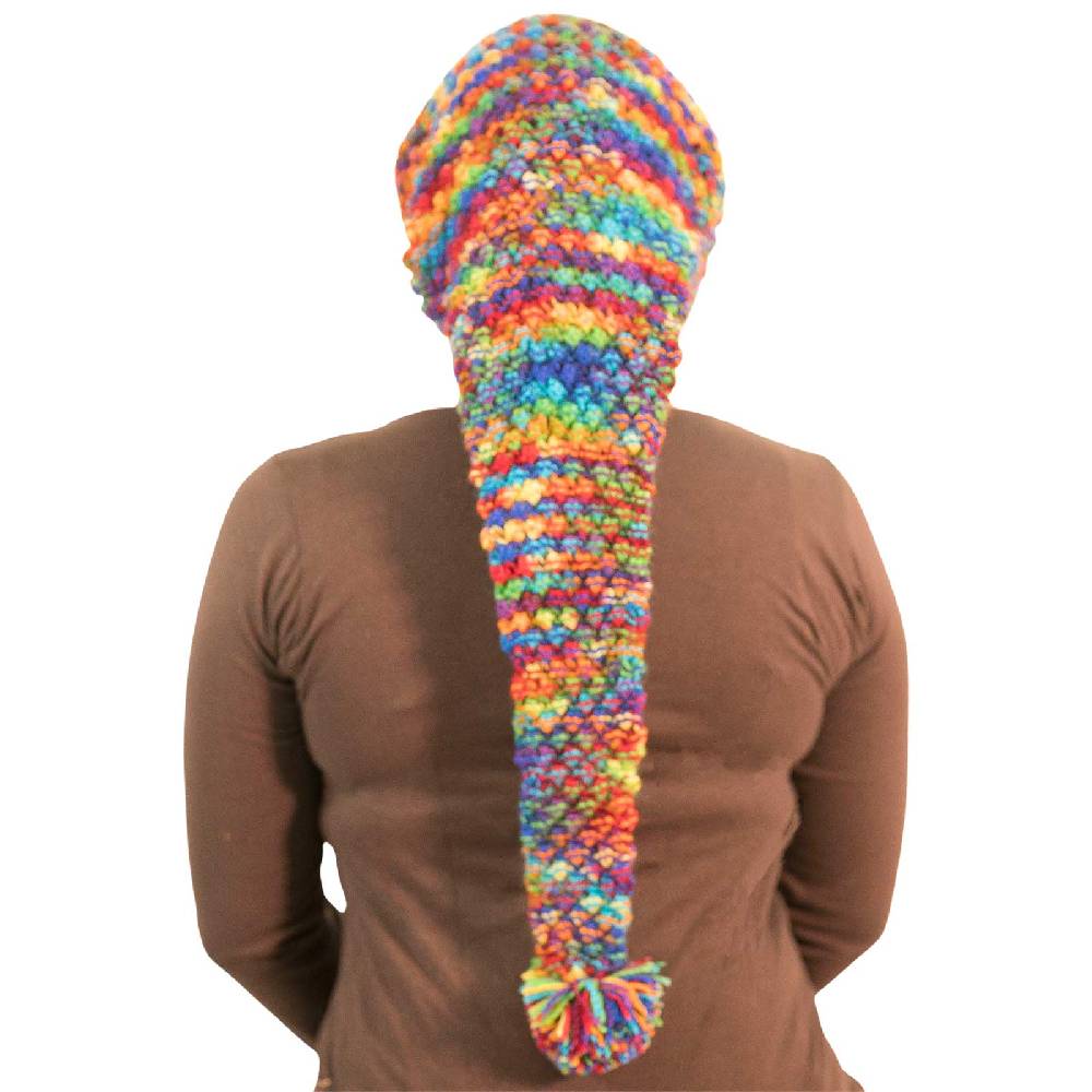 Kunst Und Magie Strickmütze Zipfelmütze Bommelmütze Mütze Aus Wolle Wollmütze Lange Zipfelmütze Rainbow