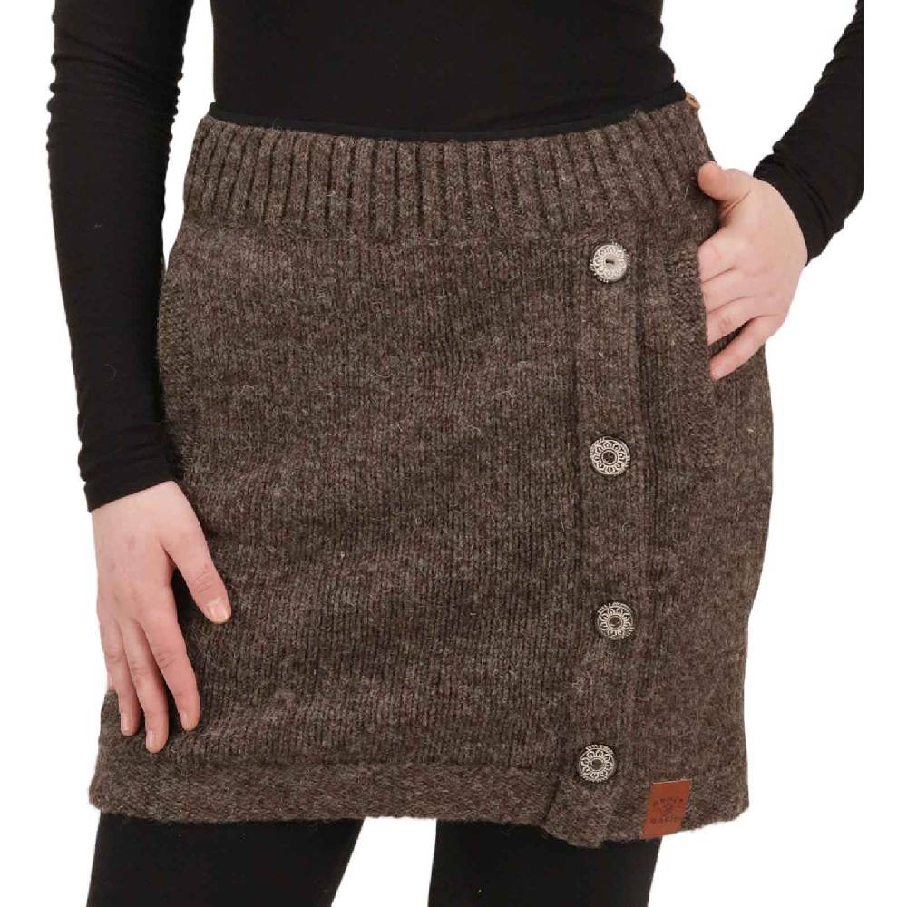 Kunst Und Magie Strickrock kurzer Rock mit klassischem Muster Wolle gefüttert Boho