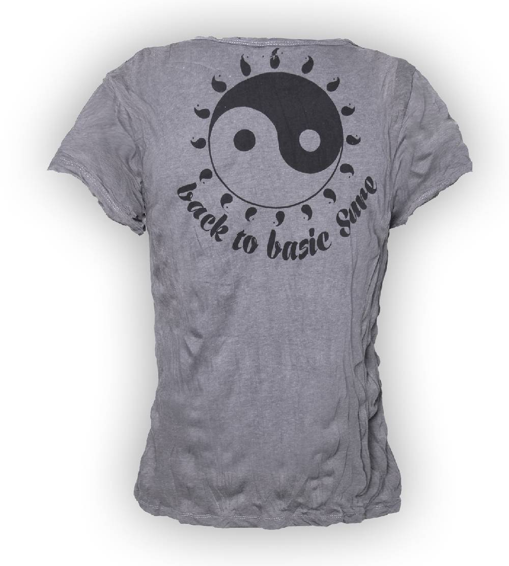 Kunst Und Magie Sure 70er Retro Girlie Top Ying & Yang Hippie Psy Goa T-Shirt