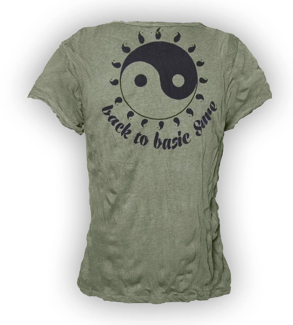 Kunst Und Magie Sure 70er Retro Girlie Top Ying & Yang Hippie Psy Goa T-Shirt