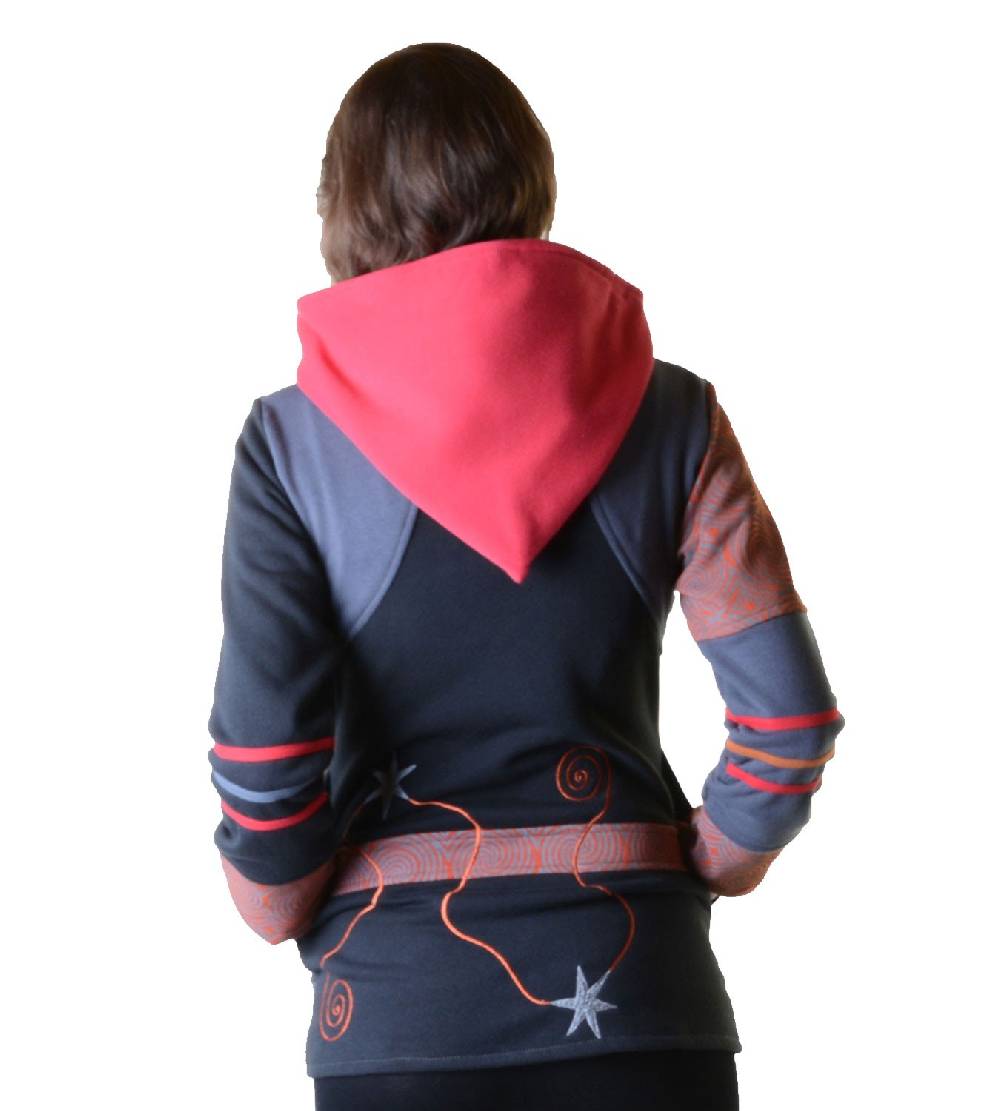 Kunst Und Magie Sweatjacke Mit Zipfelkapuze Goa Elfe Psy Hippie Fraggle