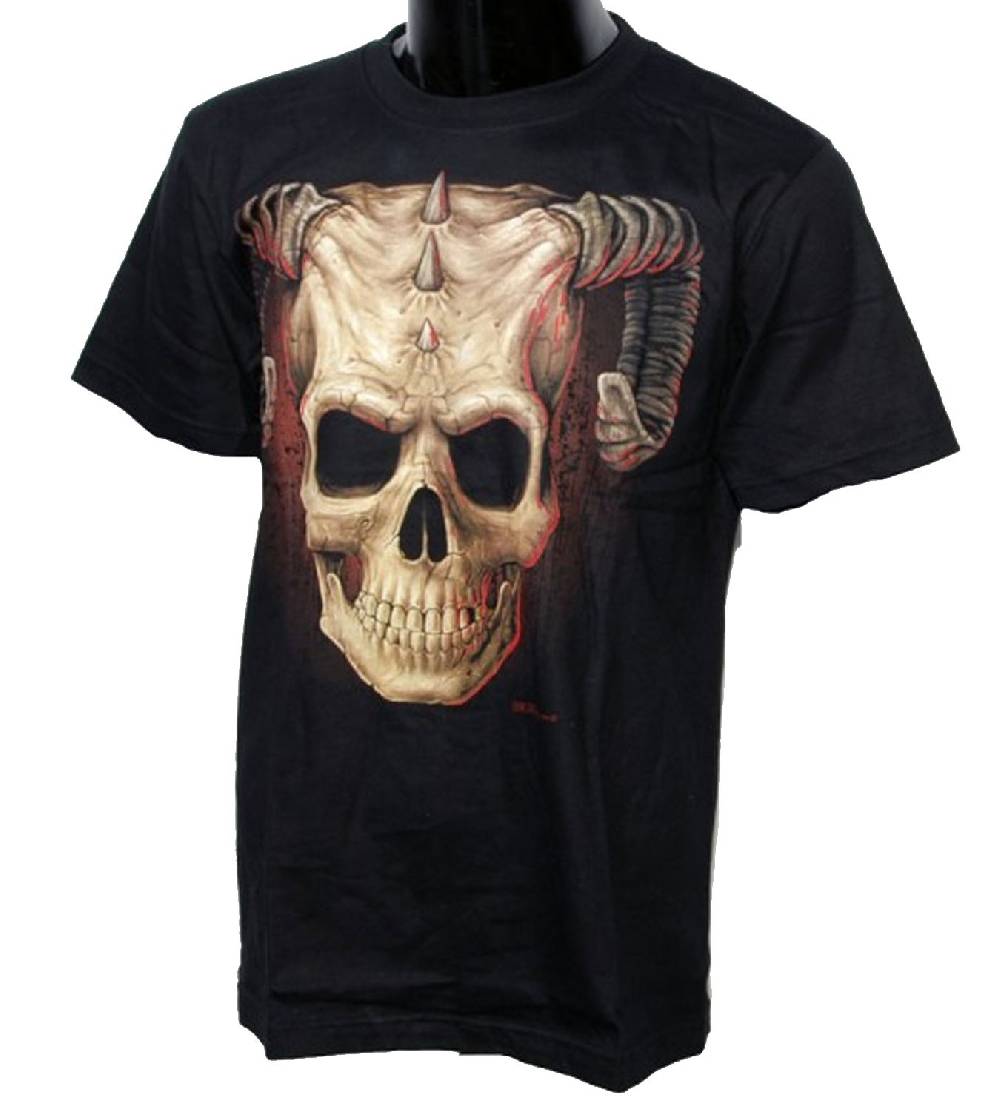 Kunst Und Magie T-Shirt Baphomet Skull Totenkopf Schädel Gothic Metal Death