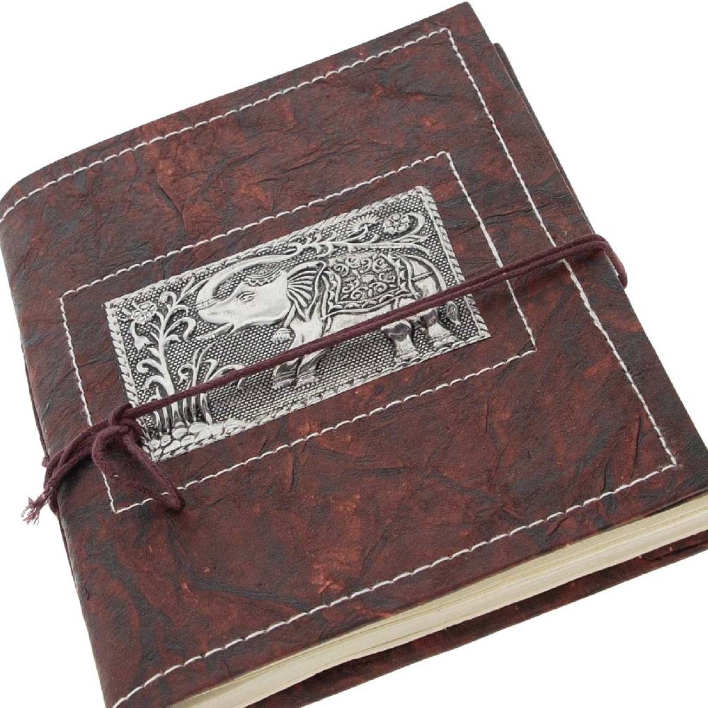 Kunst Und Magie Tagebuch Poesiealbum Handgefertigt - Geprägtes Notizbuch Elefant 20x15cm